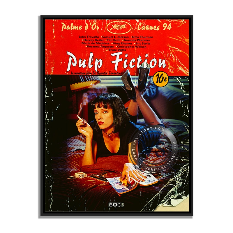 Affiche de Film Rouillé en Métal de Pulp Fiction, 18 Signes